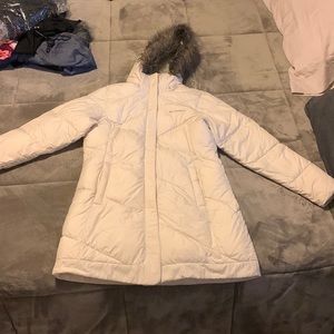 COPY - Long white Columbia winter jacket